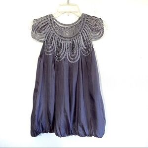 Rebecca Taylor 100% silk scalloped neck top